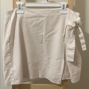 Mock Wrap Mini Skirt